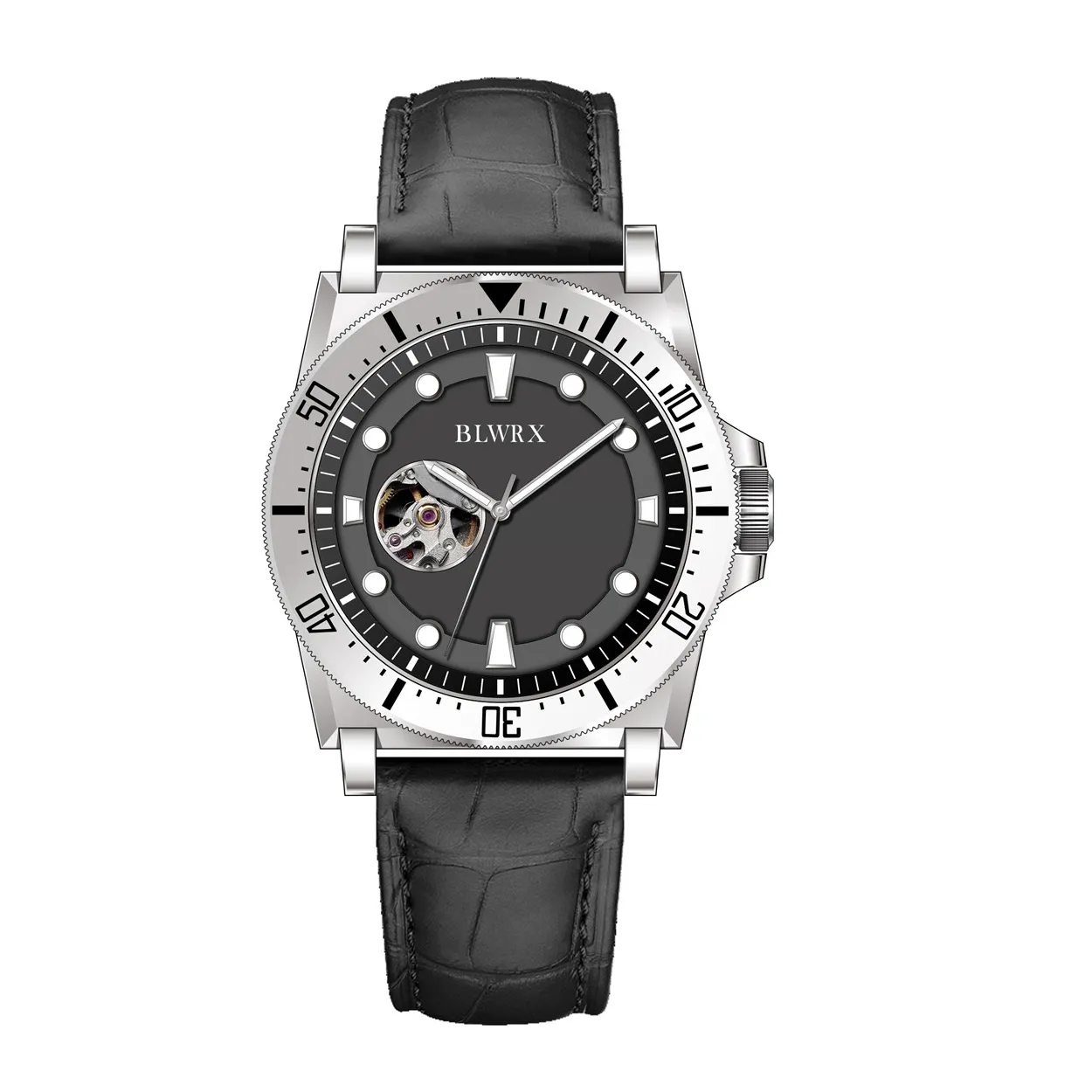 skeleton diver watch automatic private label watch stainless steel high grade quality