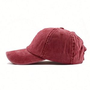 Casquette de baseball en coton délavé uni, avec trou pour queue de cheval, idéale pour l'été, les sports de plein air et le quotidien – Vente en gros - Product Image 1