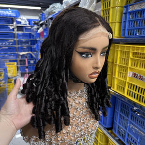 Perruque à Closure en Cheveux Humains, Bouclée Rose pour Femmes Noires, Perruque Cheveux Naturels Frisés Style Romance, Perruque Brute Ondulée - Product Image 2