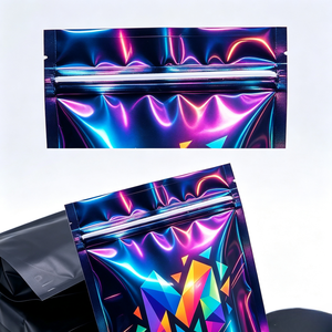 Bolsa Mylar Holográfica Brillante Personalizada OEM, Resistente a Niños, con Cierre Láser, para Empaque de Hierbas Secas, Té Herbal y Farmacéuticos - Product Image 2