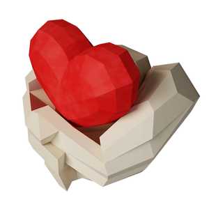 <span class=keywords><strong>Origami</strong></span> papier de soie artisanat papier <span class=keywords><strong>Origami</strong></span> 3d coeur mariage coeur mur Art géométrique bricolage papier Gadgets - Product Image 3