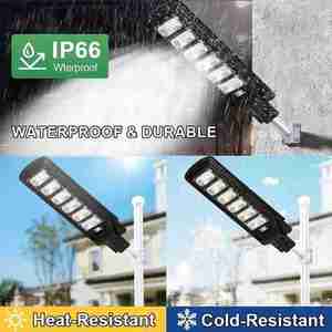 Yeni icat Intiligent ışık kontrolü güneş sokak ışık 320w açık su geçirmez uzun ömürlü büyük pil LED sokak lambası - Product Image 3