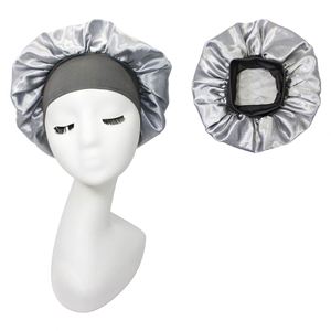 Gorro de Dormir de Satén Premium para Mujer, con Banda Elástica Extra Ancha, para Proteger el Cabello Rizado Natural, Ideal para Viajes y Ducha - Product Image 4