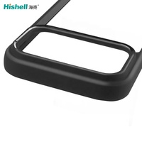 Coque de protection antichoc transparente en PC avec bord en TPU noir anti-jaunissement pour iPhone 17 Pro
