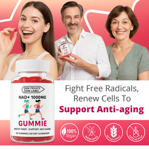 Fabricant d'équipement d'origine Étiquette personnalisée 1000mg de supplément de NAD + Gommes de NAD + Vitamine B3 sans sucre Niacinamide améliore l'énergie de régénération du NAD - Product Image 6