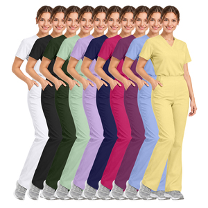 Ensemble d'uniformes médicaux respirants extensibles dans les quatre sens 2026 – Blouse et pantalon pour le personnel hospitalier et de santé – Tenue de travail quotidienne 46401 - Product Image 1