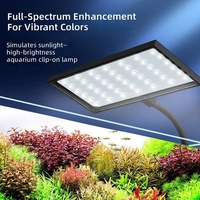 Lampe LED pour aquarium à spectre complet, 3 couleurs, luminosité réglable, pour plantes aquatiques, avec télécommande