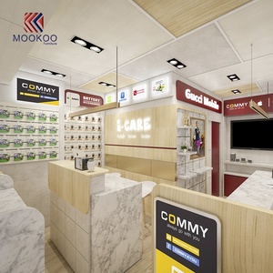 Mensola da Parete Moderna Personalizzata per Occhiali da Sole, in Vetro/Metallo/Legno, con Illuminazione LED, Installazione a Parete per Negozi Digitali - Product Image 2