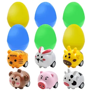 Œufs <span class=keywords><strong>en</strong></span> <span class=keywords><strong>plastique</strong></span> imprimés et peints pour le printemps, œufs à ouvrir, bricolage, cadeau de fête, jouet éducatif, unisexe - Product Image 4