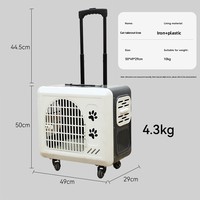 Chariot pliable à 4 roues pour animaux de compagnie, chariot de transport léger pour le camping et les voyages, chariot multifonctionnel pour chats pour la promenade et les courses