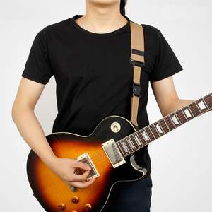 حزام جيتار كهربائي بالجملة قابل للتعديل، حزام جيتار للارتداء عبر الجسم، حزام جيتار مطبوع حسب الطلب بشريط جاكار - Product Image 2