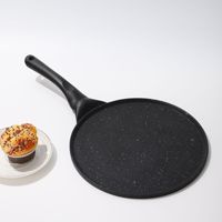 Poêle à œufs antiadhésive multi-trous en aluminium, 1 pièce, pour crêpes et grillades petit-déjeuner, compatible gaz