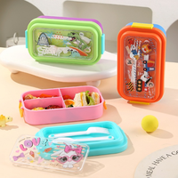 Boîtes à lunch hermétiques réutilisables avec couvercle en plastique, contenants de stockage alimentaire résistants au congélement