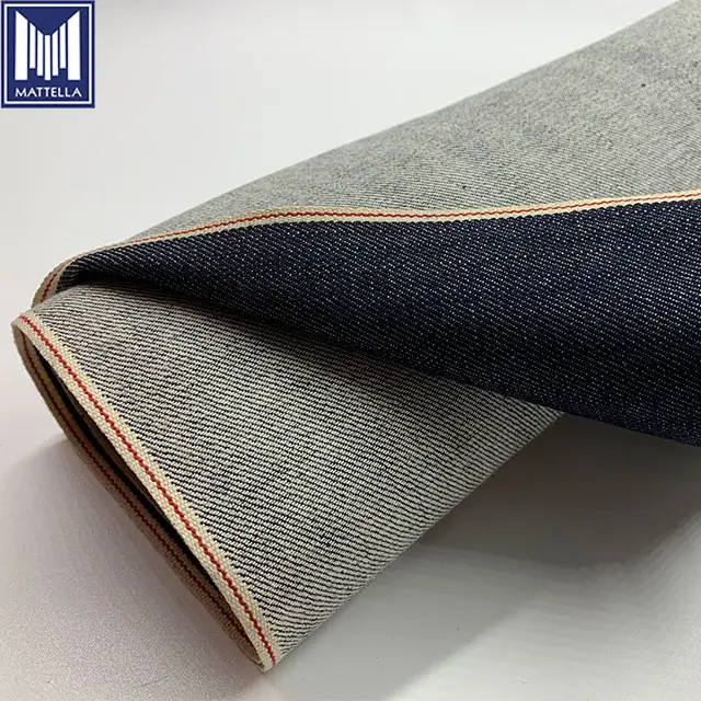 14 Oz Gsm ของผ้าฝ้ายอินทรีย์100% วัตถุดิบผ้ายีนส์ญี่ปุ่น Selvedge สำหรับเสื้อเชิ้ตทำงาน Chambray