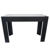 Table d'entrée argentée pour le couloir du salon moderne avec design de ligne Table console étroite à long accent miroir fini miroir