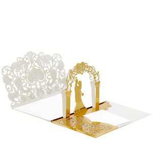 Design unico elegante e fatto a mano 3d con taglio Laser per <span class=keywords><strong>matrimonio</strong></span> - Product Image 5