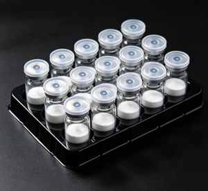 Flacons en verre avec bouchon en cuivre, or violet et argent |   Bouteilles de soins de la peau en poudre lyophilisée, emballages de beauté multi-fonds, vente en gros - Product Image 5