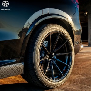 Rines de Aleación de Aluminio Forjado Monobloque DW de 18, 19, 20 y 21 Pulgadas, 5x120, Acabado Negro Brillante para <span class=keywords><strong>BMW</strong></span> <span class=keywords><strong>X5</strong></span>, X6, X7 M, Diseño Cóncavo de Rayos Divididos - Product Image 2