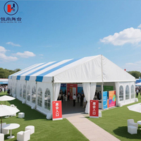 Grande tente d'exposition de luxe pour mariage, structure en alliage d'aluminium, PVC imperméable, taille personnalisée pour événements extérieurs