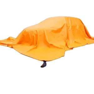 Orange Silicone Rubber Coated Fire Blanket Cloak For Kitchen Or Escape