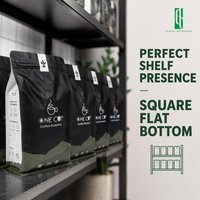 Individuell Bedruckter 5lb Kaffeebohnenbeutel - Großer Mattierter Quadratbodenbeutel mit Ventil - Großhandel Geröstete Bohnenverpackung