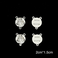 20x15mm DEUS FATER Style Religieux Triangle Vierge Marie Médaille Chapelet Centres de Table
