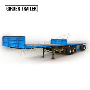 <span class=keywords><strong>Double</strong></span> essieu 40-60 tonnes Conteneur en acier Tandem 30ft 40 pieds Nouveau Deuxième main Interlink Flatbed Semi Trailer Fifthwheel - Product Image 4