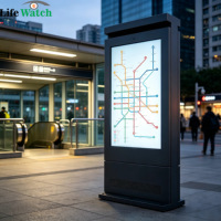 Señalización Digital LCD para Exteriores de Doble Cara, de 49 Pulgadas, IP65, Alto Brillo, Resistente al Agua, para Áreas Públicas y Calles Comerciales