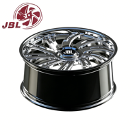 Jantes monobloc monoblocées en alliage d'aluminium forgé 16-24 pouces chromées multi-rayons à déport profond avec lèvre rivetée, luxe, pour rétrofit, 25 mm, neuves
