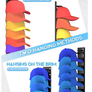 Support mural multicouche à forte adhérence pour casquettes de baseball, organisateur de chapeaux et manteaux pour porte de placard et chambre, présentoir de rangement en gros - Product Image 3
