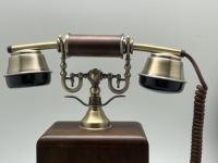 Téléphone antique sans fil de style bureau vintage en bois pour la maison à vendre