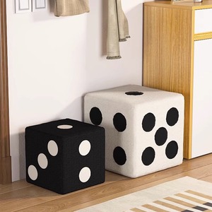 Petit tabouret carré en forme de dé, <span class=keywords><strong>banc</strong></span> <span class=keywords><strong>bas</strong></span> pour changer de chaussures, pour l'entrée de la maison, la salle de séjour et le canapé - Product Image 6