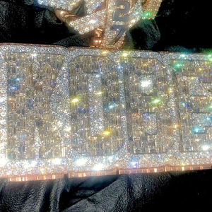 <span class=keywords><strong>Collier</strong></span> personnalisé avec nom Moissanite, pendentif de lettre Hip Hop glacé, bijoux en argent 925 VVS Moissante Diamond, cadeaux pour hommes - Product Image 5