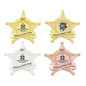 Nhà Máy Chất Lượng Cao Tùy Chỉnh In Ấn Logo Ve Áo Pin Vàng Bạc Đồng Thiết Kế Sao Kim Loại Huy Hiệu - Product Image 3