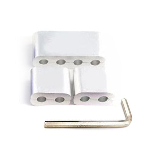 Clips de câble en alliage d'aluminium en forme de C, 4 trous, support fixe pour la gestion des câbles de voiture - Product Image 2