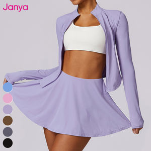 Janya Damen <span class=keywords><strong>2</strong></span>-in-1 Fitness-Fitness-Kleidungs set Sun Proof UPF50 Jacke & Tennis rock Cooler Stoff Yoga Shorts <span class=keywords><strong>2</strong></span>-teiliger Anzug - Product Image 2