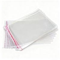 Sacs en plastique biodégradable OPP transparents et épais, avec fermeture autocollante, impression en gravure, impression sérigraphique, option de logo personnalisé
