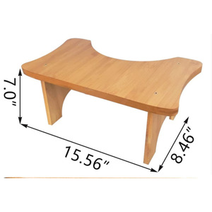 Tabouret de toilette en bois massif, 39.5x21.5x17.8cm, repose-pieds antidérapant pour personnes âgées et enfants - Product Image 4