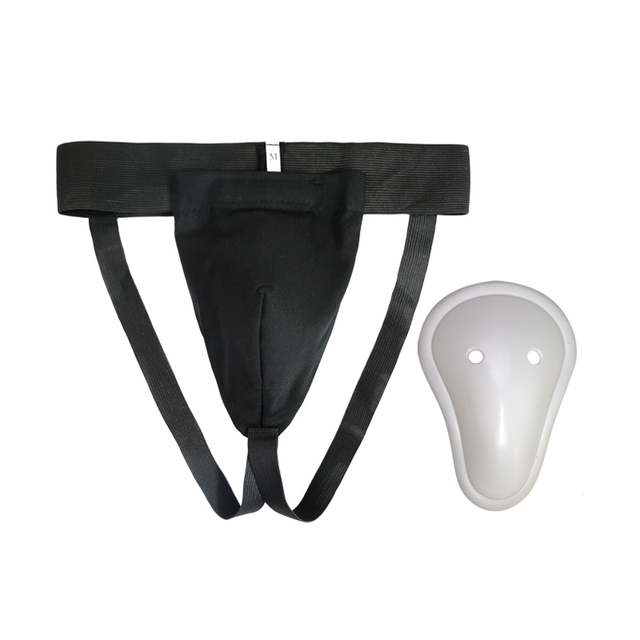 Men's Sports Protection Jockstrap with Athletic Cup No Shift Design Cotton & Plastic Shell S/M/L Sizes
