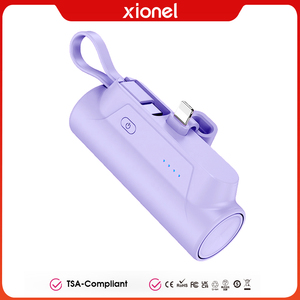 Power Bank con Connettore L per <span class=keywords><strong>iPhone</strong></span> <span class=keywords><strong>Mini</strong></span> 5000mAh Tascabile con Cavo Type C e Supporto per Telefono Compatto Portatile Vendita all'Ingrosso - Product Image 1