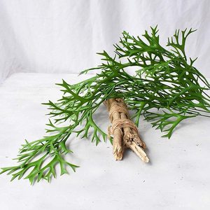 Plante artificielle de mur en forme de fougère, tissu vert foncé, 10 cm, pour décoration intérieure et accessoires de mariage - Product Image 4