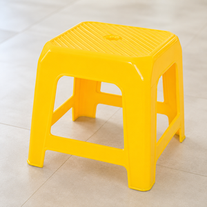Modern PP Plastic Low <b>Stool</b> Striped Design Stackable Lightweight Durable Study Seating Ottoman Home Kitchen Portable Extendable - Product Image 4