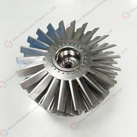 Rotor de turbine à gaz en acier inoxydable usiné avec précision sur CNC 5 axes, comprenant un impeller et une roue