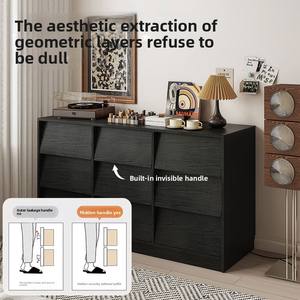 Cómoda Moderna <span class=keywords><strong>de</strong></span> Madera Maciza con 4 Cajones para Almacenamiento en Sala <span class=keywords><strong>de</strong></span> Estar y Dormitorio, Aparador <span class=keywords><strong>de</strong></span> Pared <span class=keywords><strong>de</strong></span> <span class=keywords><strong>Segunda</strong></span> <span class=keywords><strong>Mano</strong></span> - Product Image 3