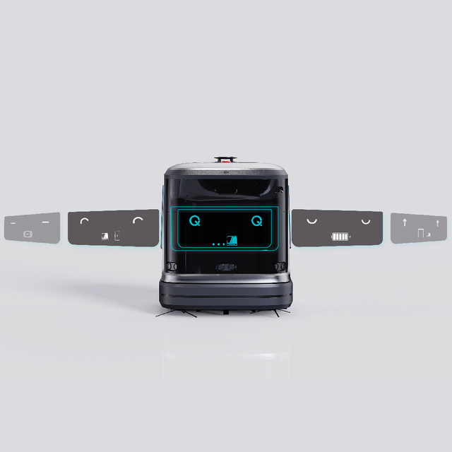 Commercial Robot Vacuum Cleaner for Restaurant Hotel Cafe Office AI Recognition Floor Washing Elevator Access Motor Engine