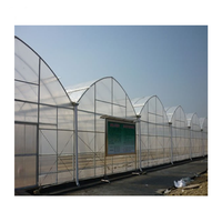 Serres agricoles en film PE, structure multi-spans en acier galvanisé, kit complet pour l'agriculture