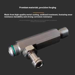 Glue Dispensing Adapter Metal Pneumatic Connector 220V Syringe Device With 1/8" Thread Metal Connector Glue Dispensing Dis - Product Image 2