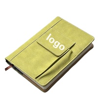 Promotionnel a5 gros cuir pu doublé petit cahier de couverture en cuir logo personnalisé personnalisable