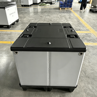Conteneur de stockage et de transport en tissu pliable et repliable pour marchandises textiles, boîte palette en plastique