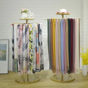 Wholesale Metal Revolving Scarf Display Stand Retail Scarf Display Rack For Store